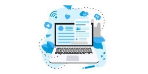 outsourced accounting computer conceptual image